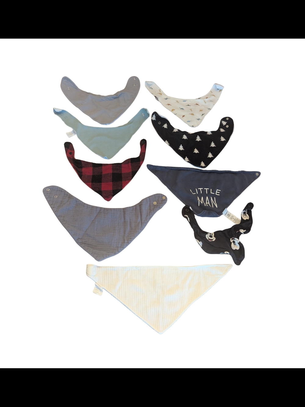 EUC Baby Neutral Bandana Bib Bundle D